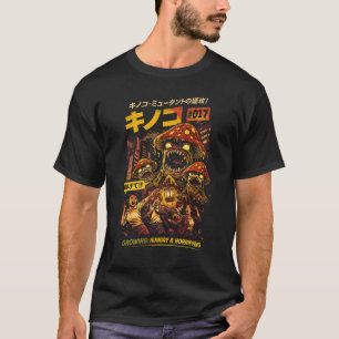 Camiseta Ataque de Kaiju de Cogumelo Gigante