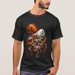 Camiseta Ataque de Polvo ao Crânio Náutico do Capitão