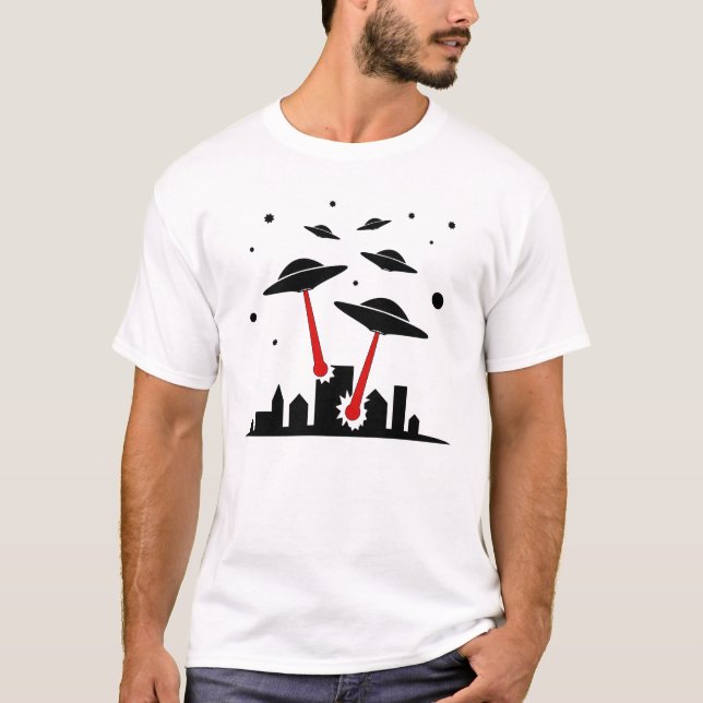 Camiseta Ataque de UFOs (Frente)