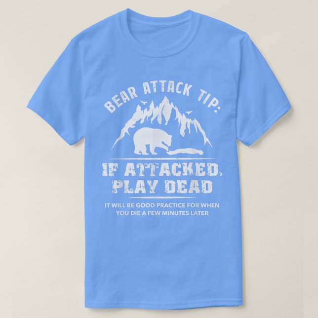 Camiseta Ataque de Urso Acampamento de Caminho Sofrendo Via (Frente do Design)