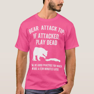 Camiseta Ataque De Urso Engraçado Acampamento Caminhando Ao