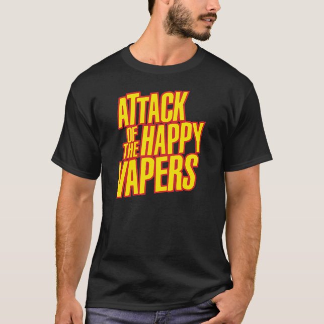 Camiseta Ataque do Vapers feliz (Frente)