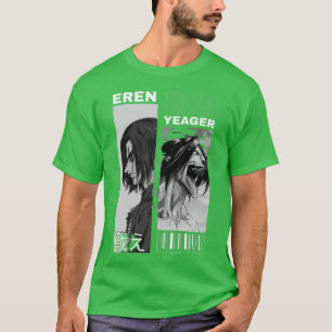 Camiseta Ataque dos titãs eren yeager ambas as formas