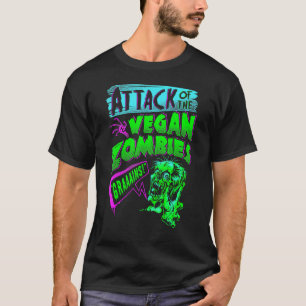 Camiseta Ataque Dos Zumbis Veganos Vegetarianos Halloween C