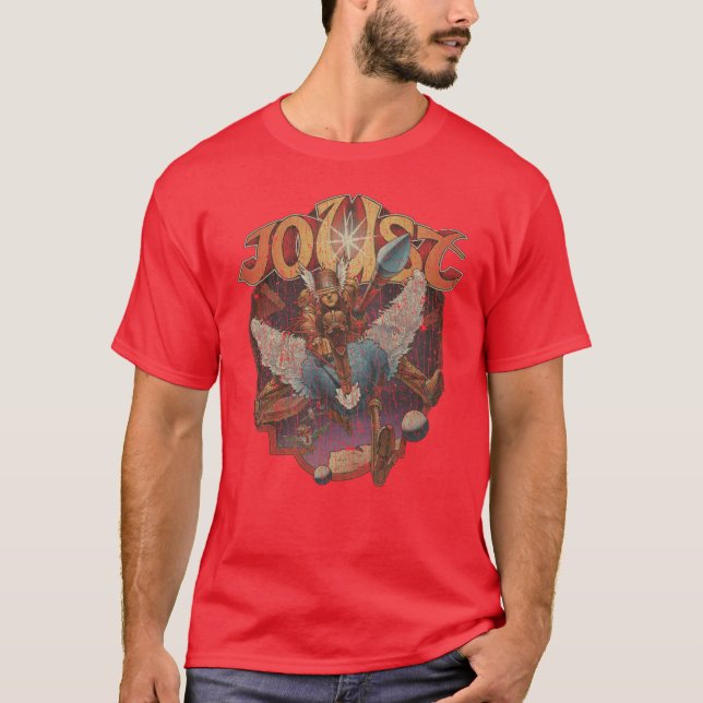 Camiseta Ataque Joust 1982 família (Frente)
