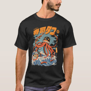 Camiseta Ataque Tako Sushi Octopus SeaKaiju Onda Lula de Al