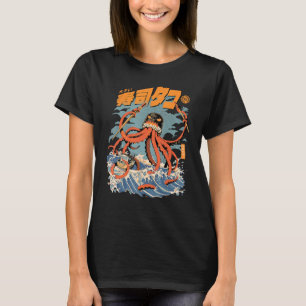 Camiseta Ataque Tako Sushi Octopus SeaKaiju Onda Lula de Al
