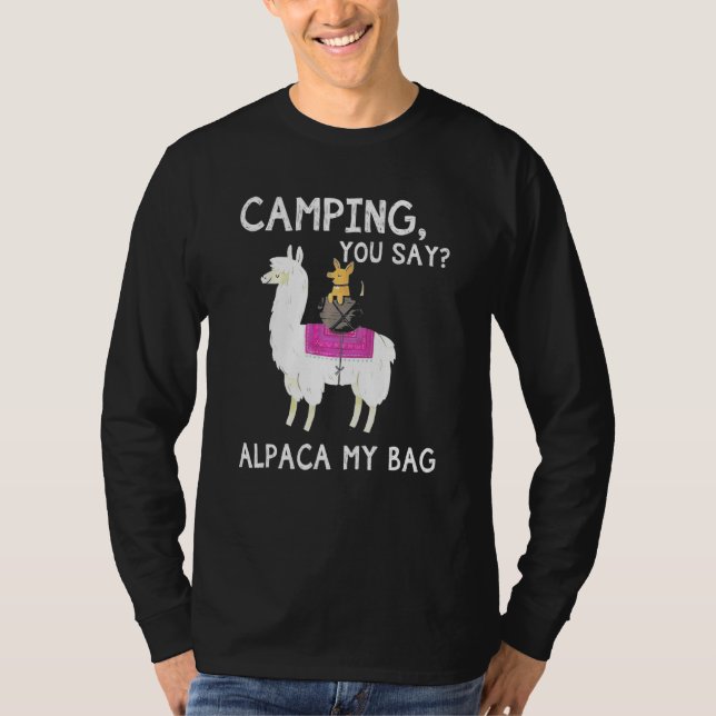 Camiseta Ataque Você Diz Alpaca Meu Cachorro De Saco Andand (Frente)