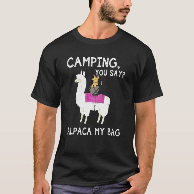 Camiseta Ataque Você Diz Alpaca Meu Cachorro De Saco Andand (Frente)