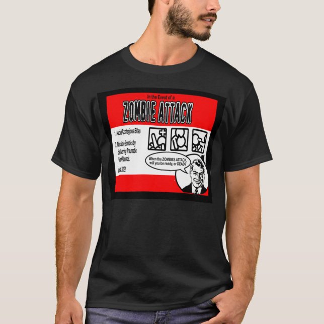 CAMISETA ATAQUE ZOMBIE MANDOU VER! (Frente)