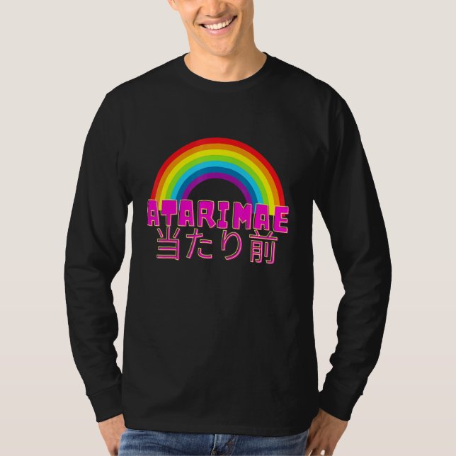 Camiseta Atarimae, Claro, Arco-Íris (Frente)