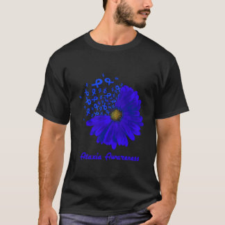 Camiseta Ataxia Sensibilização Fita Azul Fita De Girassol E