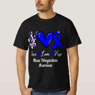 Camiseta Ataxia Telangiectasia Consciência Paz Esperança Bl