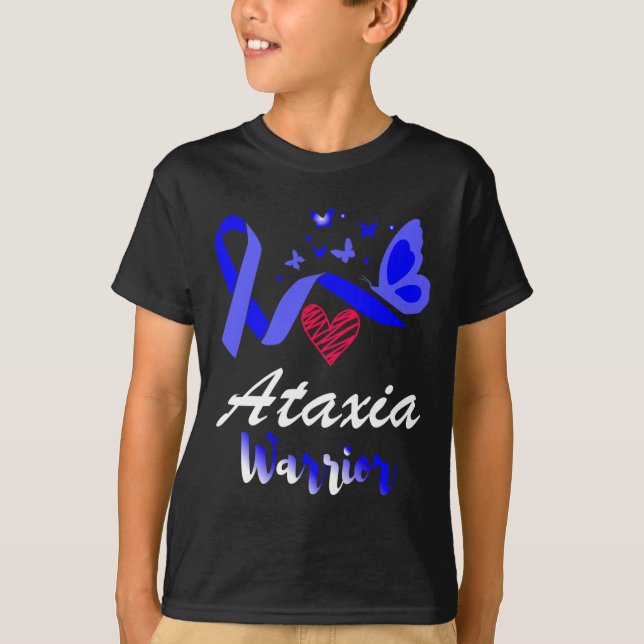 Camiseta Ataxia Warrior Butterfly Support (Frente)