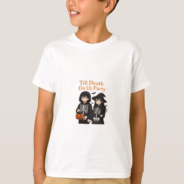 Camiseta Até a morte do nosso partido - Casal de anime no H (Frente)