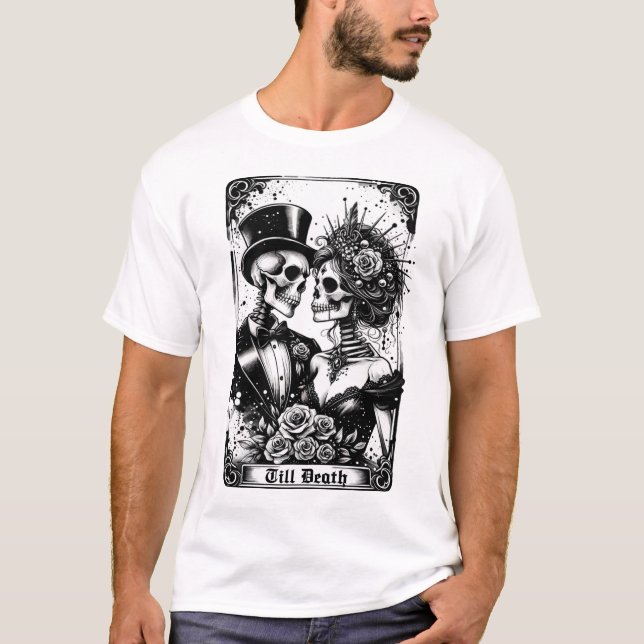 Camiseta Até a morte do novo cartão tarot relaxou a camisa- (Frente)
