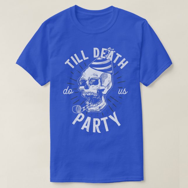 Camiseta Até a morte nos dá o crânio do partido (Frente do Design)