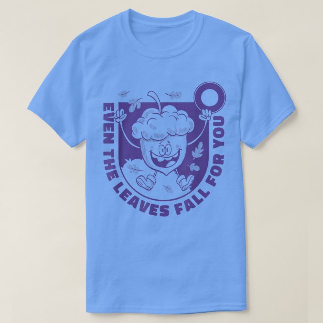 Camiseta Até As Folhas Caem Para Você Na Época Do Outono, R (Frente do Design)