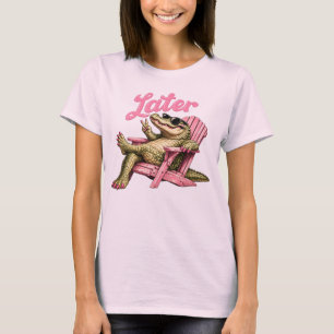 Camiseta Até Mais Tarde Professor Verão Jacaré Último Dia D