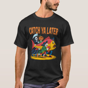 Camiseta Até Mais Tarde Roupa de Peixe Divertida para o Hal