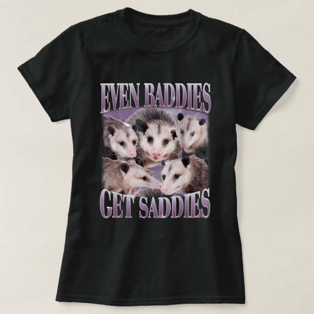 Camiseta Até Morcegos ganham Saddies Ogambm 90 Possum Meme (Frente do Design)