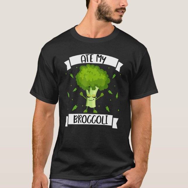 Camiseta Ate My Broccoli Vegetarian Broccoli Vegan (Frente)