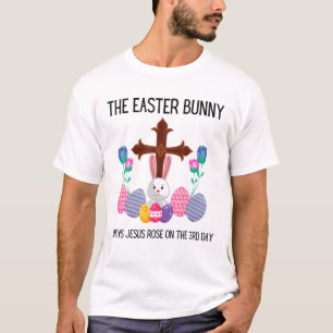 Camiseta Até O Coelhinho Da Páscoa Conhece Jesus Rosa