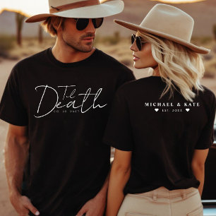 Camiseta Até que a Morte nos Separe Casamento Preto