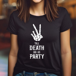 Camiseta Até que a Morte nos Separe Festa de Esqueleto de D