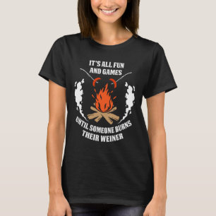 Camiseta Até que alguém perca sua salsicha Caminhada engraç