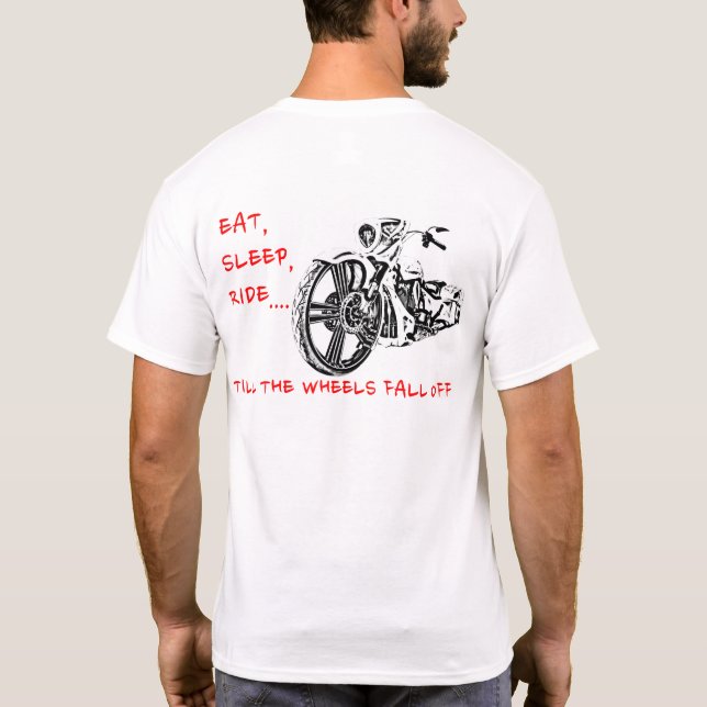 CAMISETA ATÉ QUE AS RODAS CAÍREM! (Verso)