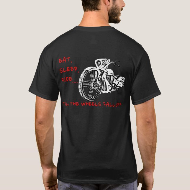 Camiseta ATÉ QUE AS RODAS CAÍREM! T-shirt (Verso)