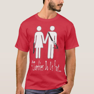 Camiseta Até que os Zombies Nos Separem Noiva Noivo Zumbi 