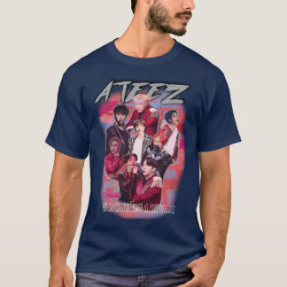 CAMISETA ATEEZ KPOP MERCH ANTIGO RETRO KNOCK OFF INSPIRADO 