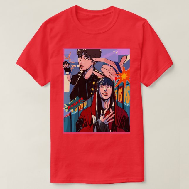 Camiseta ATEEZ Yunho e Mingi Rocky MV (Frente do Design)