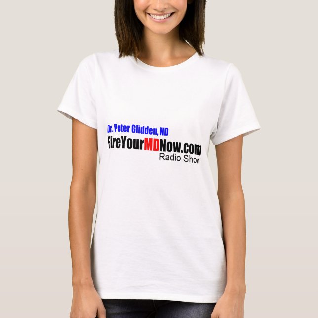 Camiseta Ateie fogo a seu show radiofónico da DM agora (Frente)