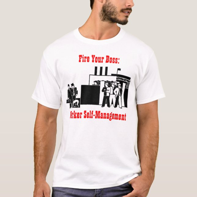 Camiseta Ateie fogo a seu t-shirt do chefe (Frente)