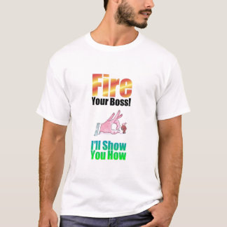 Camiseta "Ateie fogo t-shirt básico ao seu chefe"