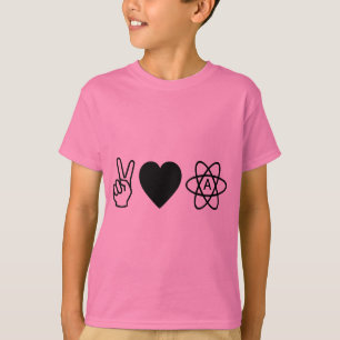 Camiseta Ateísmo do amor da paz
