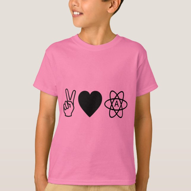 Camiseta Ateísmo do amor da paz (Frente)