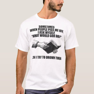 Camiseta Ateísta Ateu Engraçado Anti-Religião Anti-Deus