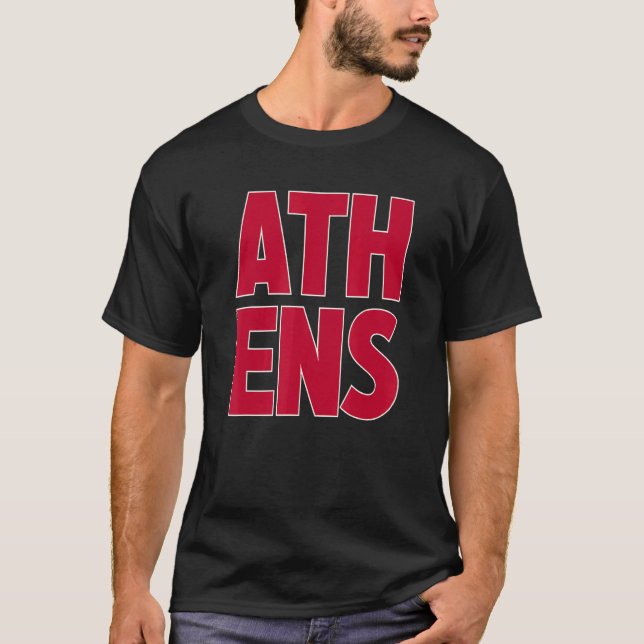 Camiseta Atenas Geórgia Estado 3 (Frente)