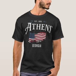 Camiseta Atenas Geórgia Patriótica EUA Bandeira Velha Glóri