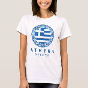 Camiseta Atenas, Grécia com Dificuldade Design Branca de Mu