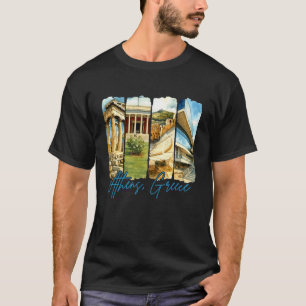 Camiseta Atenas Grécia Viagem Viagem Pincelada Souvenir