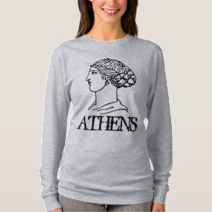 Camiseta ATENAS, viagem, camisas, adicionar texto