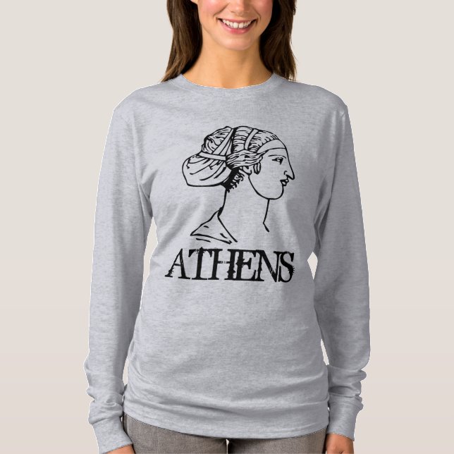 Camiseta ATENAS, viagem, camisas, adicionar texto (Frente)