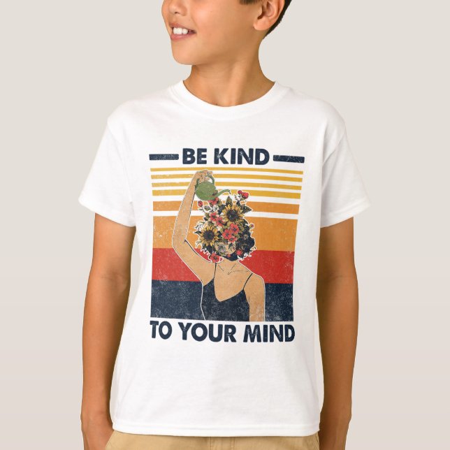 Camiseta Atenção À Sua Mente Para A Consciência Da Saúde Me (Frente)