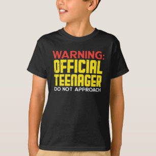 Camiseta Atenção Adolescente Oficial Engraçado 13 de Aniver
