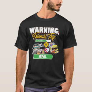 Camiseta Atenção Amigos Viagem em Curso Viagem Matc no Nepa